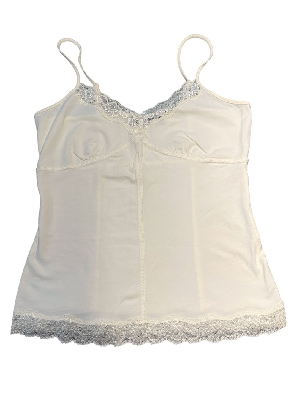 Mexx Off-White Lace-Trim Camisole Tank Size XS